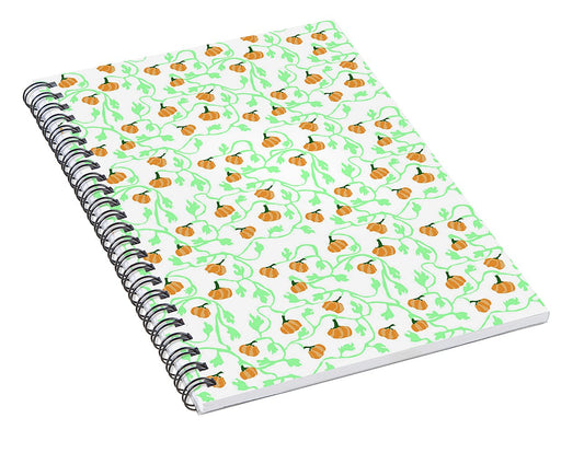 Pumpkin Vines Pattern - Spiral Notebook