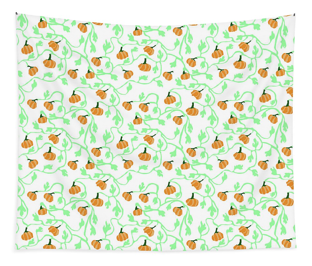Pumpkin Vines Pattern - Tapestry