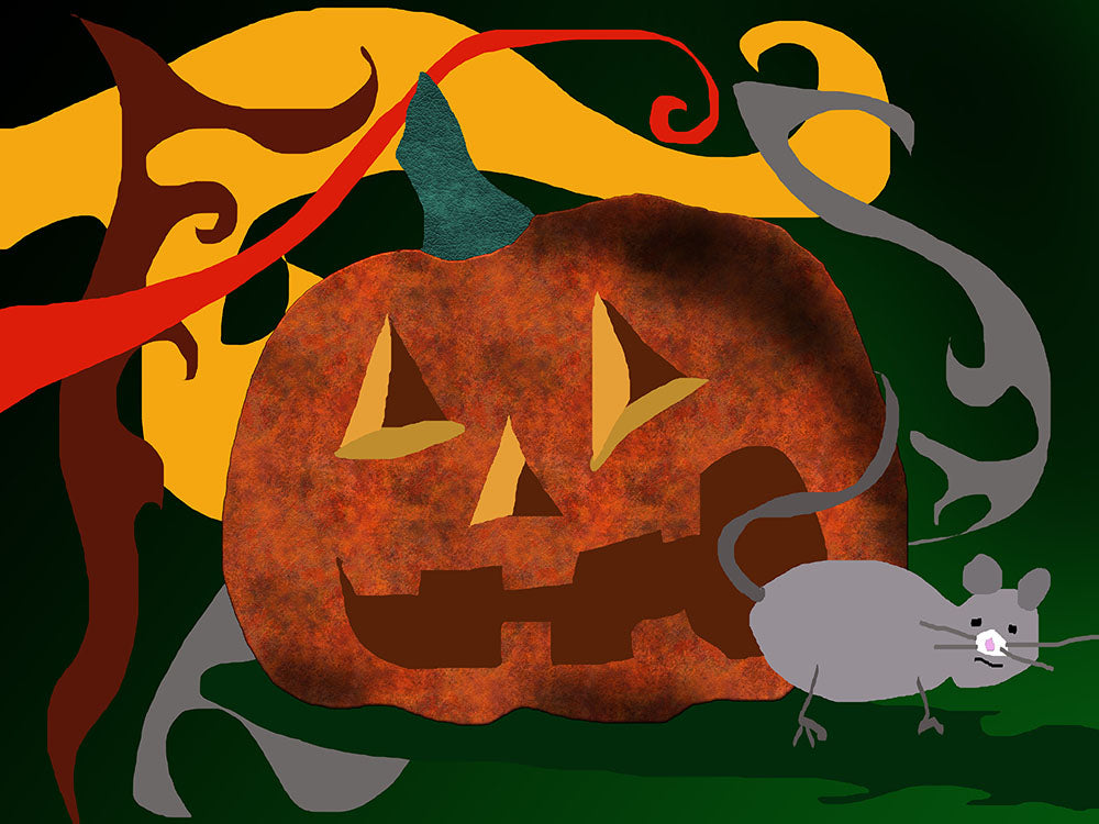 Pumpkin Mouse Digital Image Download
