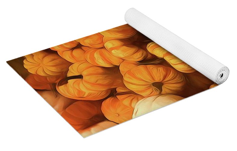Pumpkins Tiny Gourds Pile - Yoga Mat