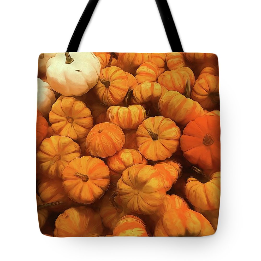Pumpkins Tiny Gourds Pile - Tote Bag