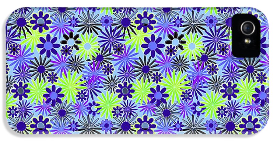 Purple and Green Daisies Variation 4 - Phone Case