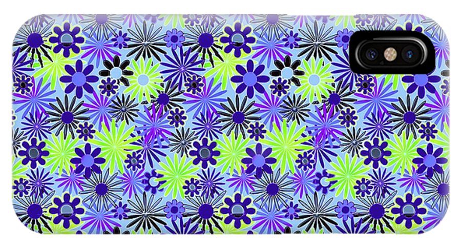 Purple and Green Daisies Variation 4 - Phone Case