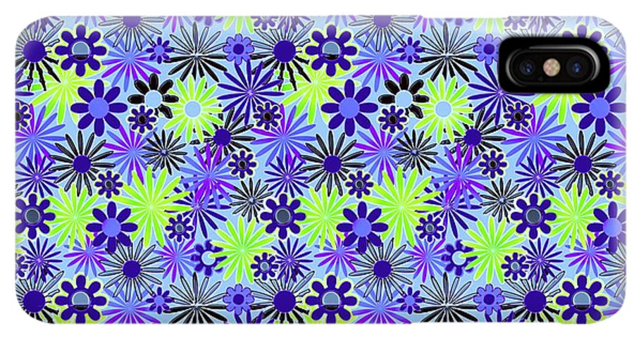 Purple and Green Daisies Variation 4 - Phone Case