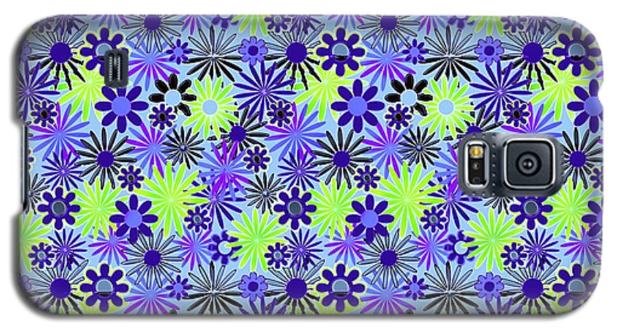 Purple and Green Daisies Variation 4 - Phone Case