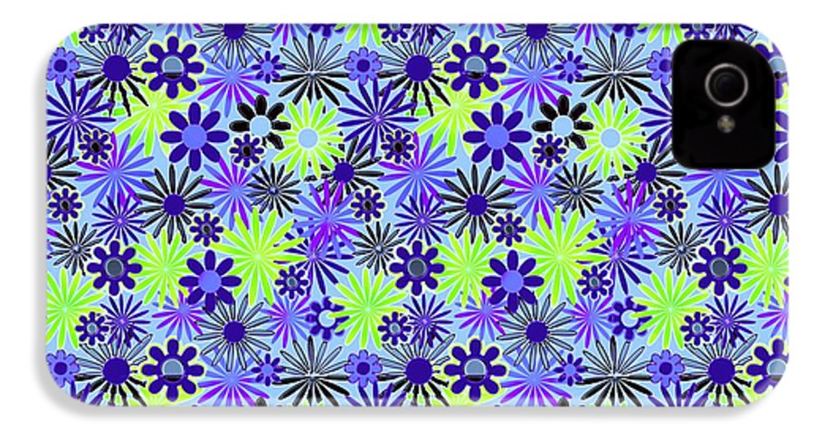 Purple and Green Daisies Variation 4 - Phone Case