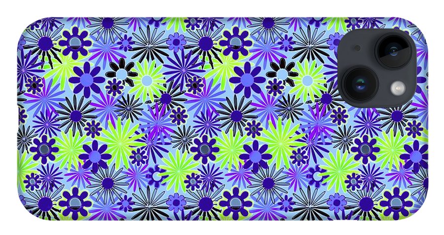 Purple and Green Daisies Variation 4 - Phone Case