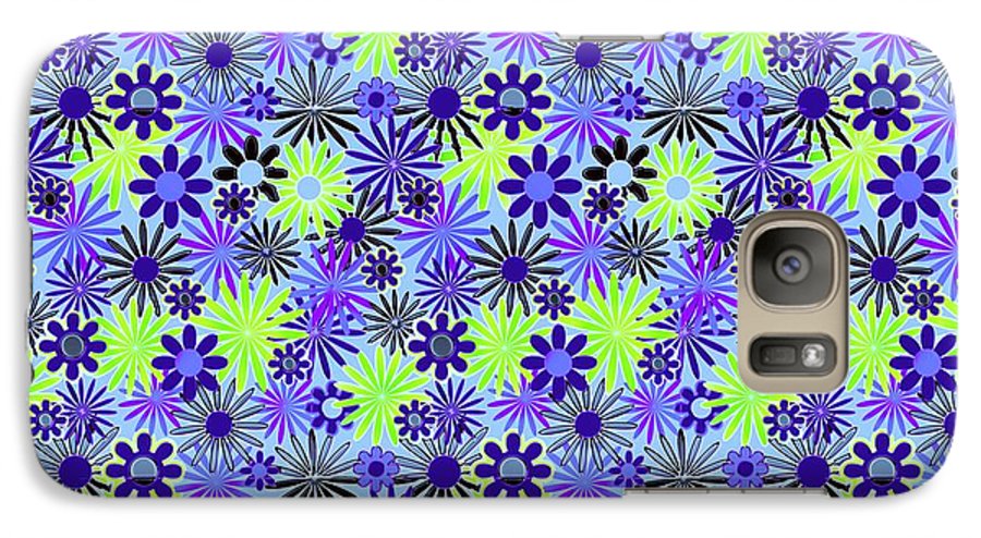 Purple and Green Daisies Variation 4 - Phone Case