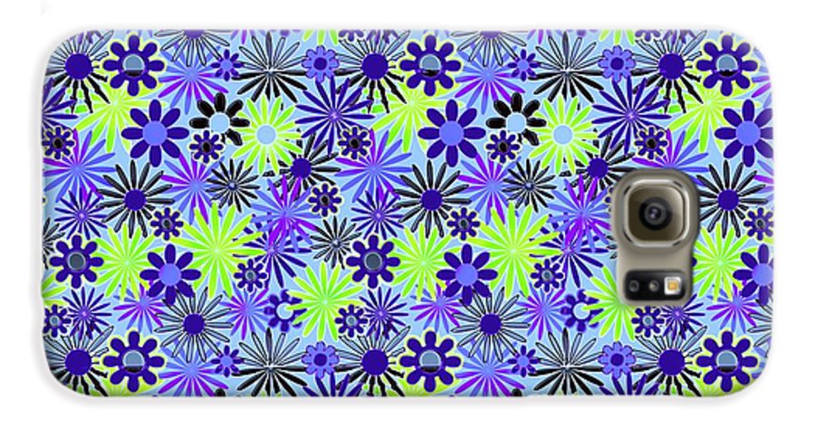 Purple and Green Daisies Variation 4 - Phone Case