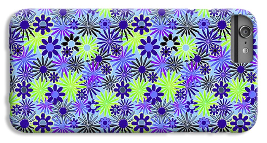 Purple and Green Daisies Variation 4 - Phone Case