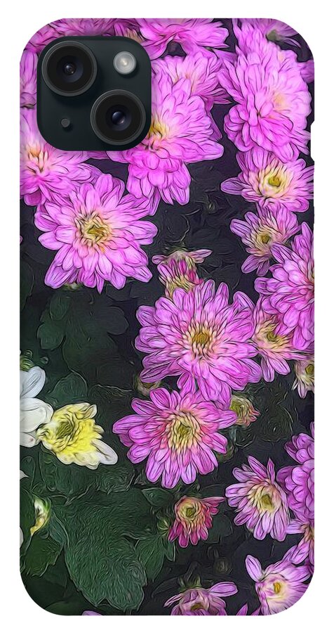 Purple Fall Mums - Phone Case