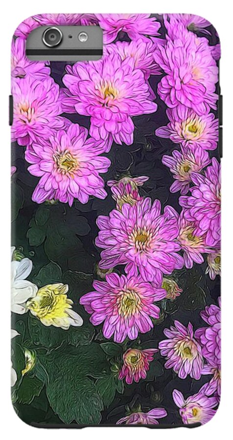Purple Fall Mums - Phone Case