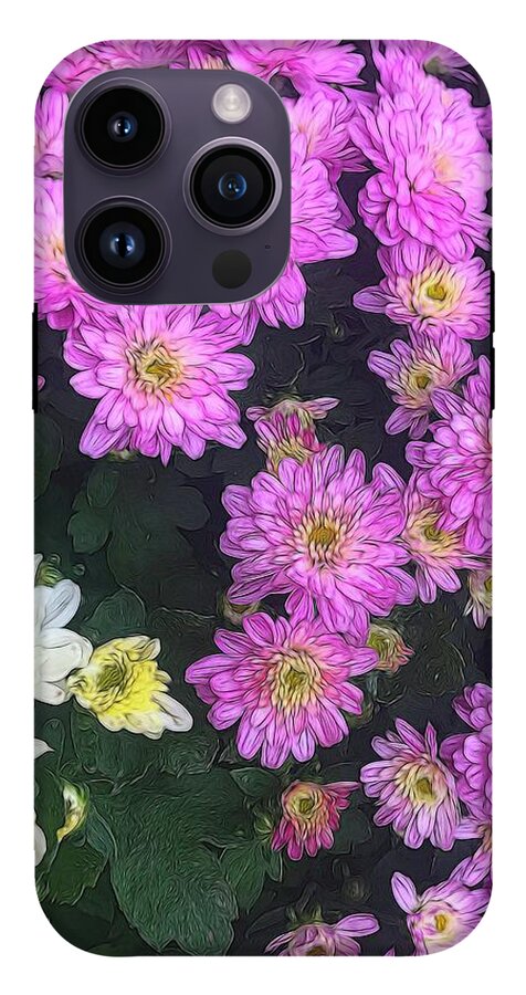 Purple Fall Mums - Phone Case