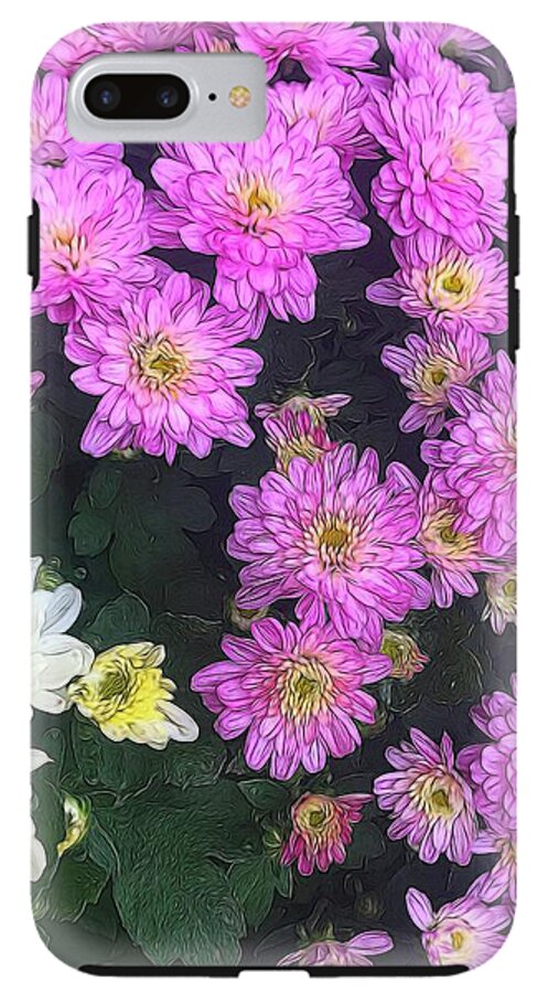 Purple Fall Mums - Phone Case