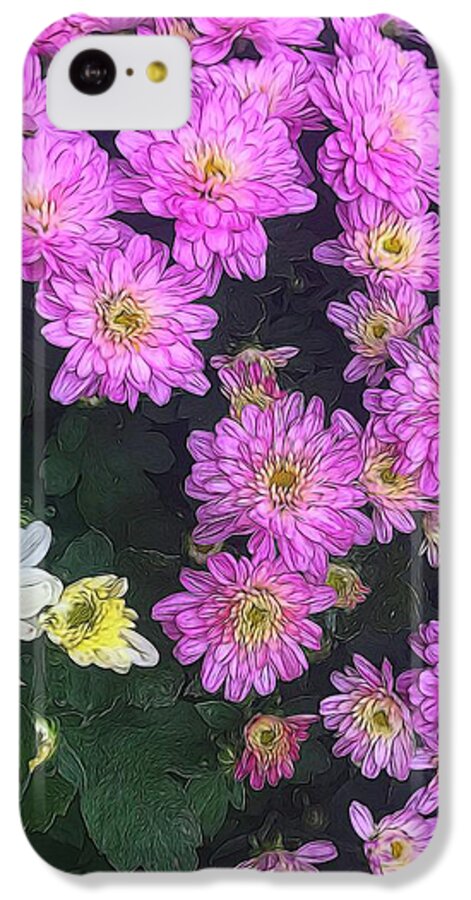 Purple Fall Mums - Phone Case