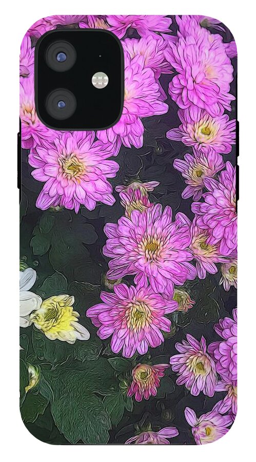 Purple Fall Mums - Phone Case