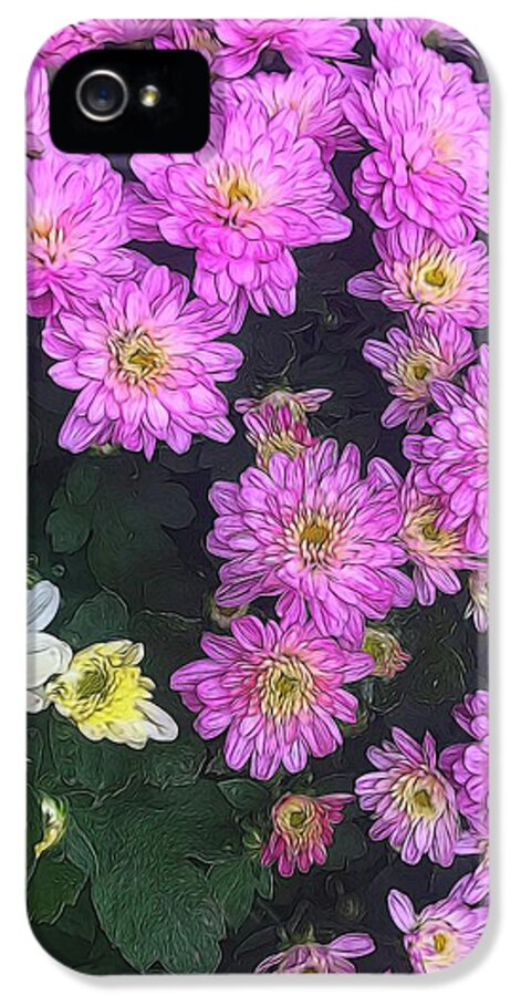 Purple Fall Mums - Phone Case