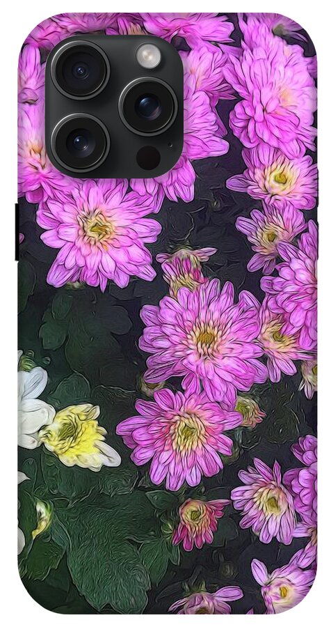 Purple Fall Mums - Phone Case