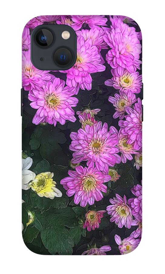Purple Fall Mums - Phone Case