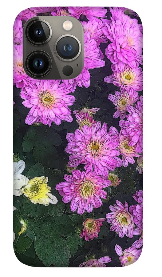 Purple Fall Mums - Phone Case