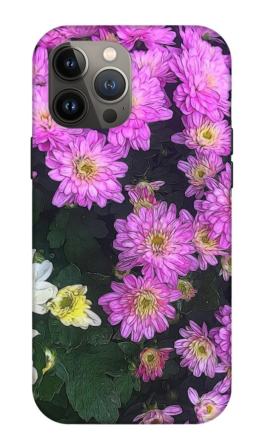 Purple Fall Mums - Phone Case