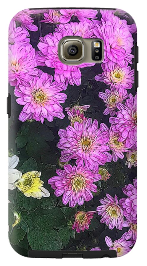 Purple Fall Mums - Phone Case