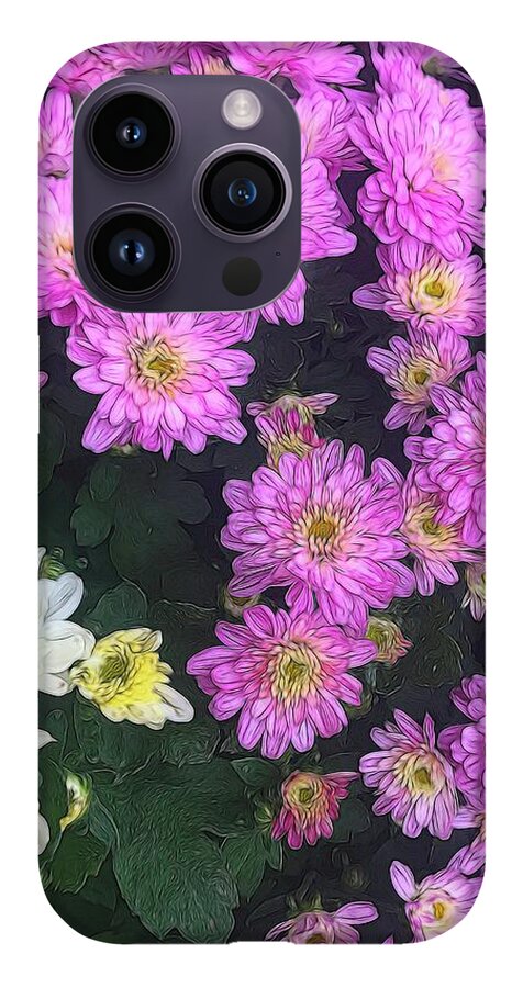 Purple Fall Mums - Phone Case