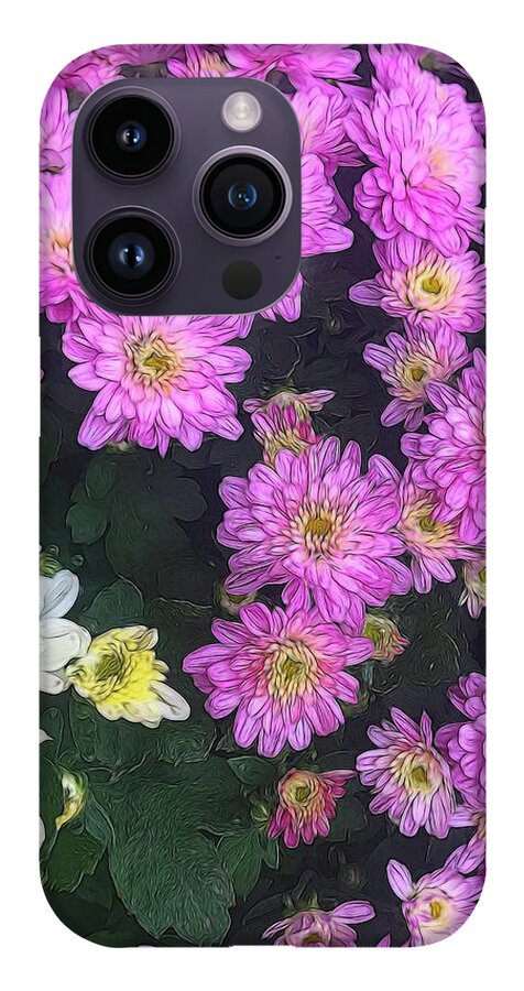 Purple Fall Mums - Phone Case
