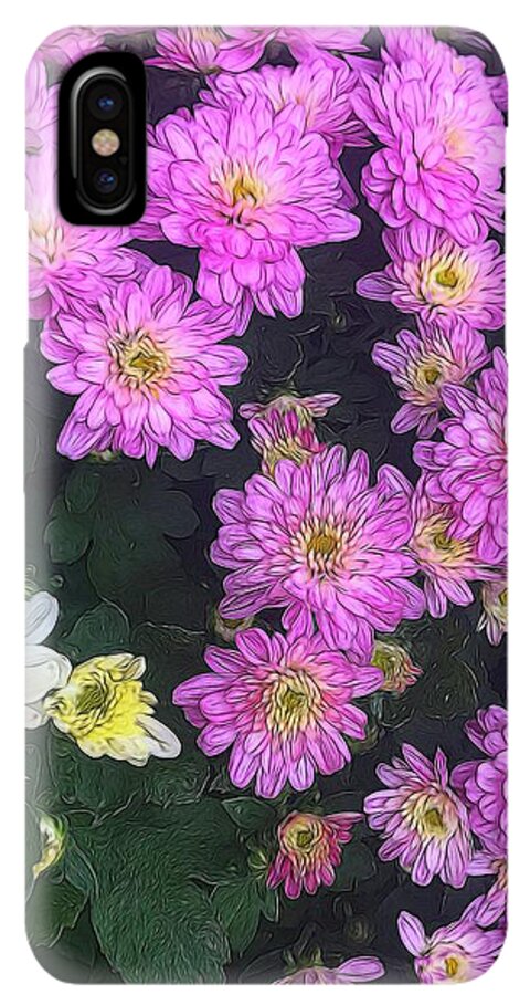 Purple Fall Mums - Phone Case