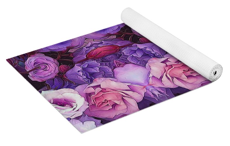 Purple Flower Kaleidoscope - Yoga Mat