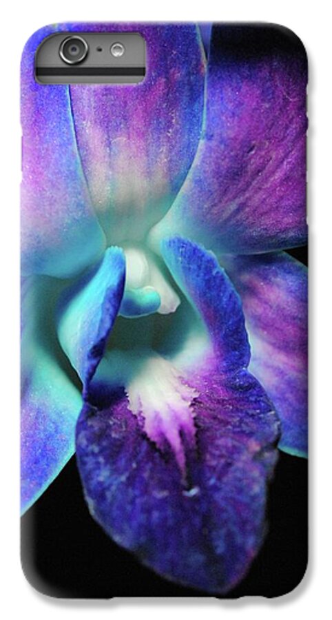 Purple Orchid Close up on Black - Phone Case
