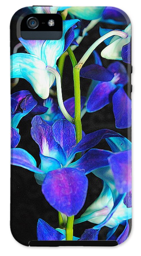 Purple Orchid Vines - Phone Case