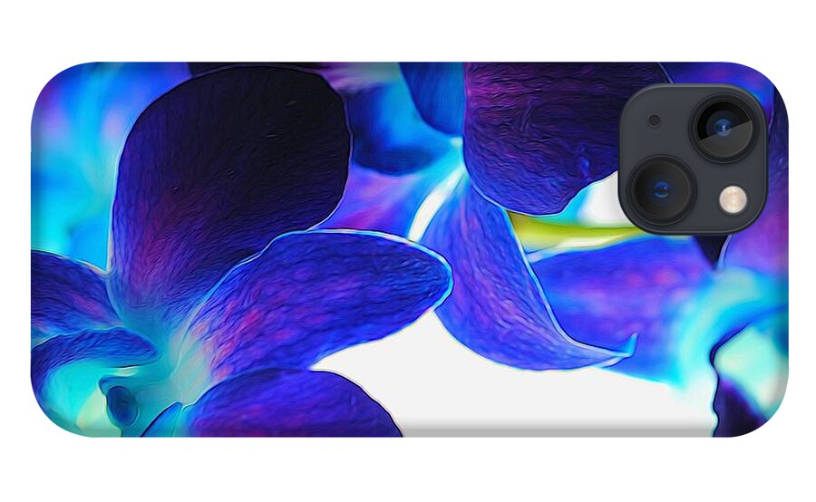 Purple Orchids On White Close Up - Phone Case