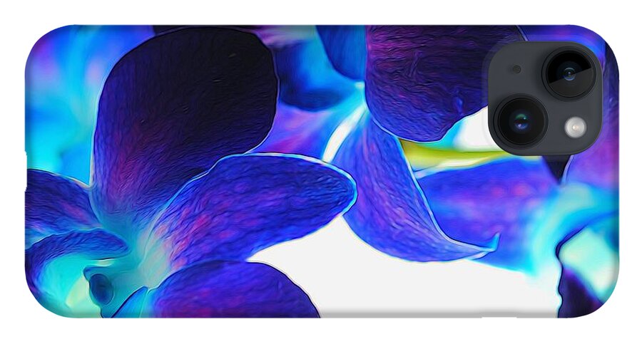 Purple Orchids On White Close Up - Phone Case