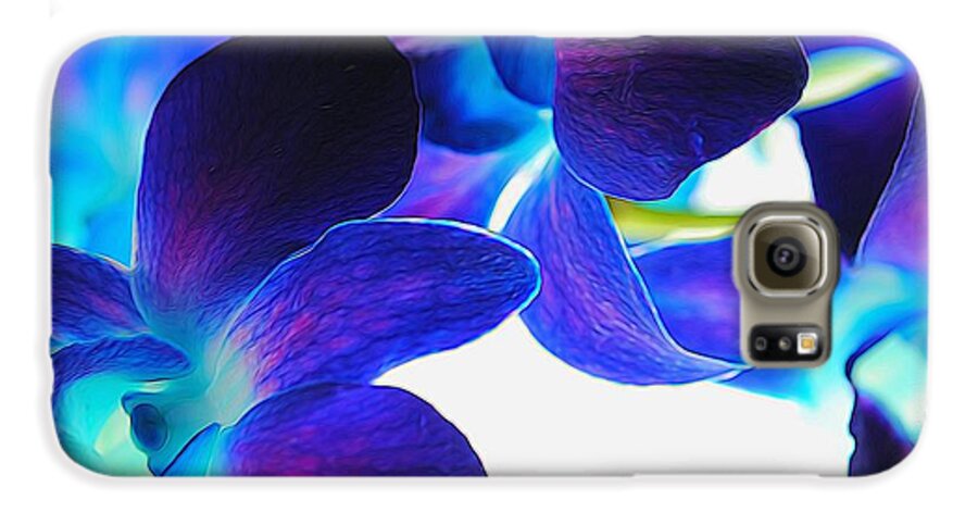 Purple Orchids On White Close Up - Phone Case