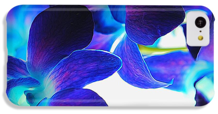 Purple Orchids On White Close Up - Phone Case