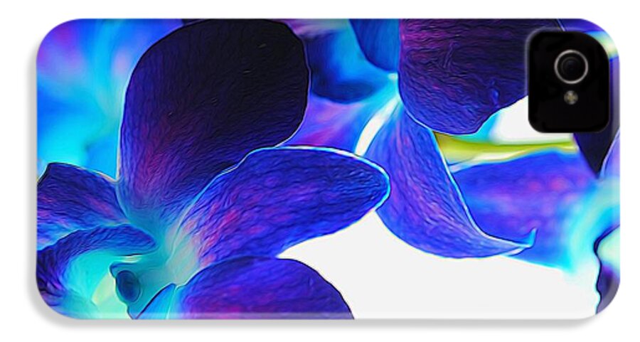 Purple Orchids On White Close Up - Phone Case
