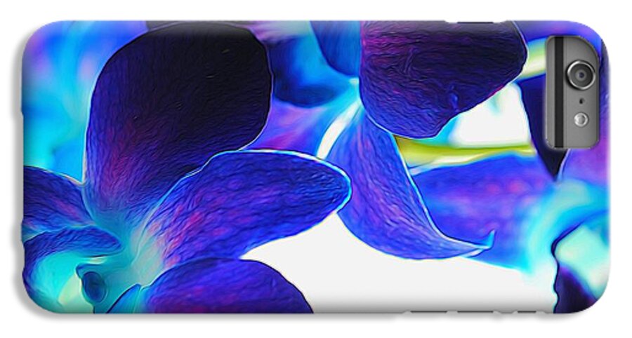 Purple Orchids On White Close Up - Phone Case