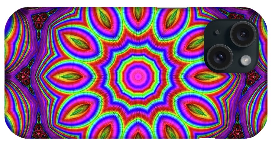 Purple Rainbow Flower Kaleidoscope - Phone Case