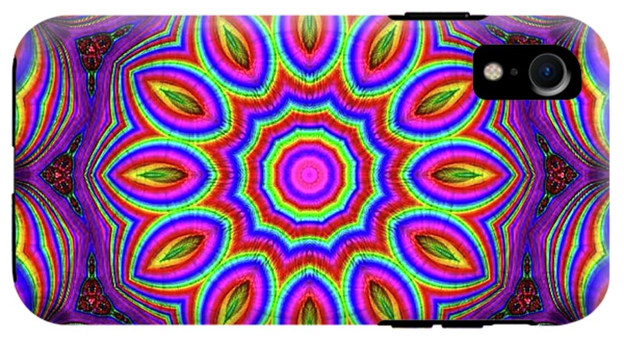 Purple Rainbow Flower Kaleidoscope - Phone Case