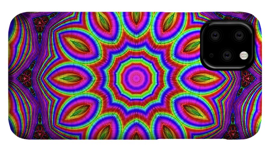 Purple Rainbow Flower Kaleidoscope - Phone Case