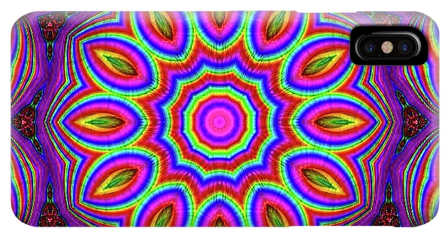 Purple Rainbow Flower Kaleidoscope - Phone Case