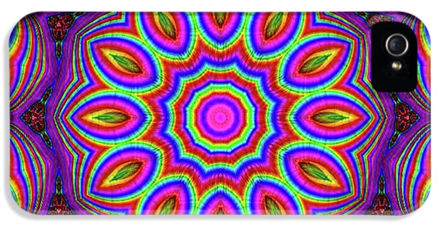 Purple Rainbow Flower Kaleidoscope - Phone Case