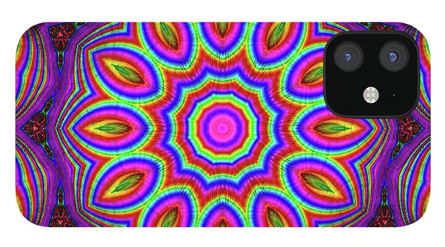 Purple Rainbow Flower Kaleidoscope - Phone Case