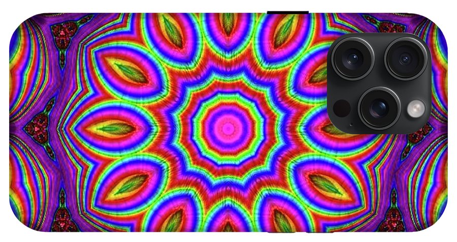 Purple Rainbow Flower Kaleidoscope - Phone Case