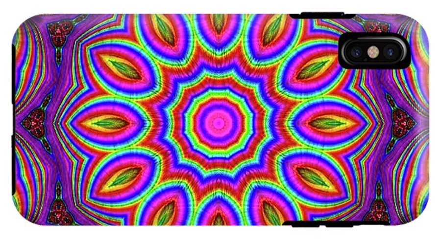 Purple Rainbow Flower Kaleidoscope - Phone Case