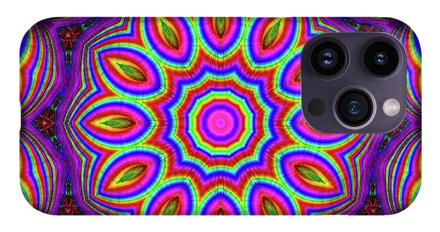 Purple Rainbow Flower Kaleidoscope - Phone Case