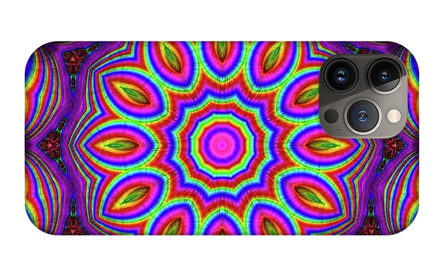 Purple Rainbow Flower Kaleidoscope - Phone Case