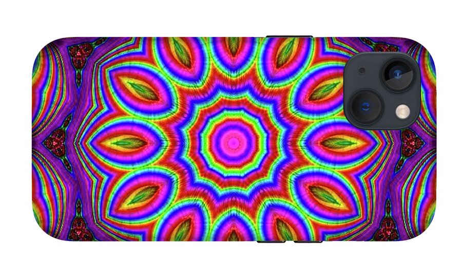 Purple Rainbow Flower Kaleidoscope - Phone Case