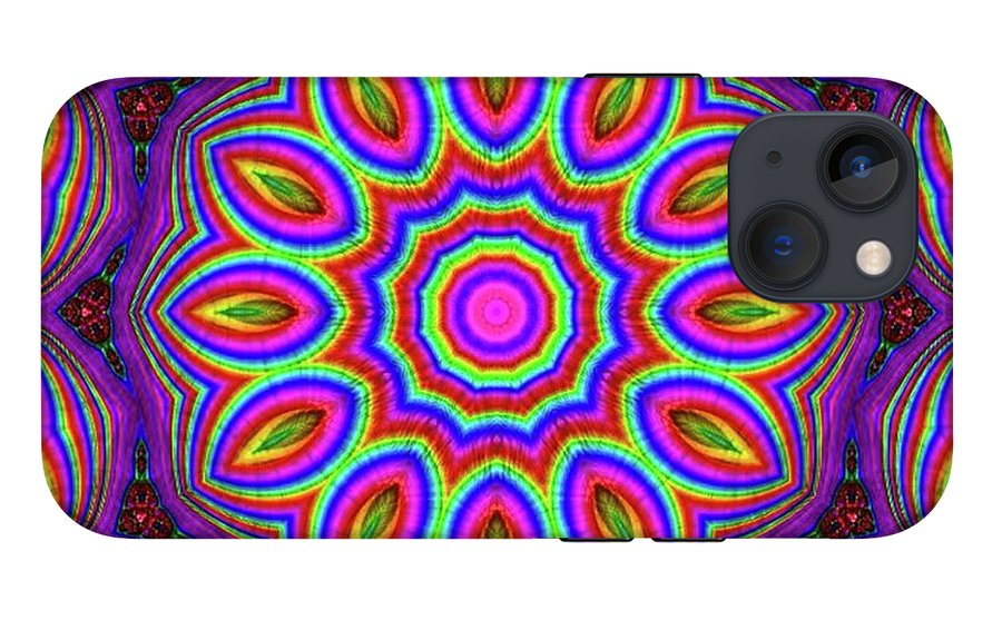 Purple Rainbow Flower Kaleidoscope - Phone Case